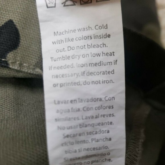 JustFab Anorak Jacket Womens Large Camo Cotton Canvas Unlined Drawstring Waist - Picture 10 of 10